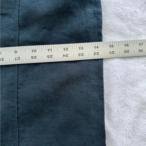 Love Linen J. Jill Navy Blue Wide Leg Linen Pull On Pants Women's Size XL Tall - Picture 8 of 11